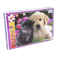 Пазли Strateg Лео "Кошка і собака" (200-11)