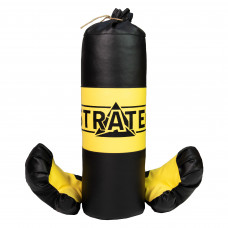 Боксерский набор Strateg желто-черный маленький (2071)