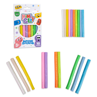 Набір для творчості Mimi clay 10 кольорів Strateg українською мовою (30424) Набір для творчості Mimi clay 10 кольорів Strateg українською мовою (30424)