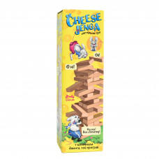 Настольная игра Cheese Jenga 54 бруска Strateg деревянная на украинском языке (30545)