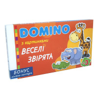 Настільна гра Strateg "Доміно Веселі звірята" (укр) (30665)