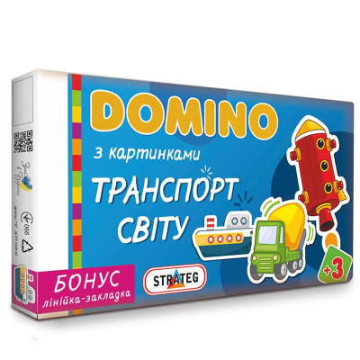 Настольная игра Strateg "Домино: Транспорт світу " (укр) (30669)
