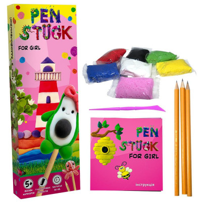 Набор для творчества Strateg "Pen Stuck for girl" (укр) (30763)