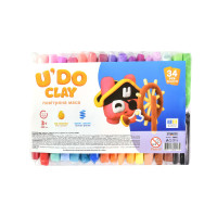 Набір для творчості "U'DO Clay 34 шт." брикет 10 г Strateg (30893)