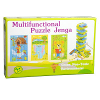 Деревянная развивающая игрушка Пазл-Дженга Strateg на английском языке (30980)