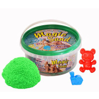 Кінетичний пісок Strateg "Magic sand" (світиться у темряві/м'ятного кольору) (350 г) (370-9)