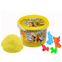 Кінетичний пісок Strateg "Magic sand" (жовтого кольору з ароматом банана) (500 г) (371-12)