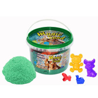 Кинетический песок Strateg "Magic sand" (светится в темноте/мятного цвета) (500 г) (371-9)