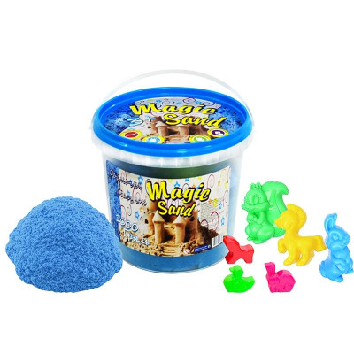 Кінетичний пісок Strateg "Magic sand" (блакитного кольору) (1 кг) (372-2)