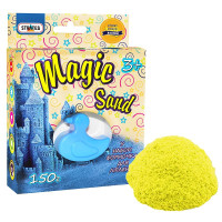 Кінетичний пісок Strateg "Magic sand" (жовтого кольору з ароматом банана) (150 г) (39312)