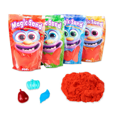 Кинетический песок Strateg Magic sand в пакете 39402-6 красный, 0,350 кг