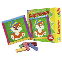 Набір для дитячої творчості Strateg "Картинка з пластиліну Котик" (рус) (4001)