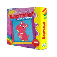 Набор для детского творчества Strateg "Картинка из пластилина Бегемот" (рус) (4005)