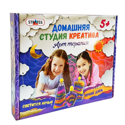 Набір для дитячої творчості Strateg "Арттерапія світиться у темряві" (рус) (5007)
