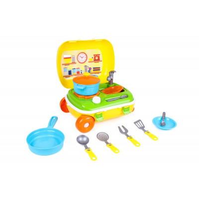 Игровой набор Технок "Кухня с набором посуды в чемодане" (6078)