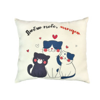 Подушка мікровелюр Strateg "Люблю тебе, Матусю" розмір 35*40 см (61000)