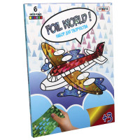 Набір для дитячої творчості Strateg "Картинка з фольги Foil World Літак" (рус) (700-2)