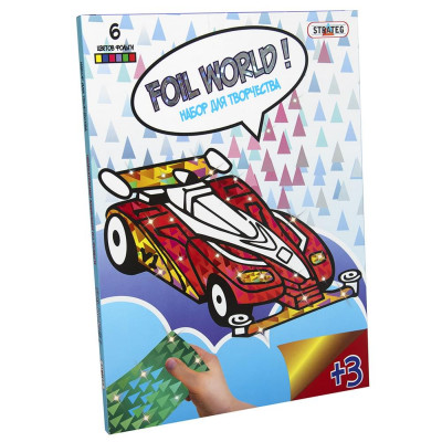 Набір для дитячої творчості Strateg "Картинка з фольги Foil World Формула 1" (рус) (700-5)
