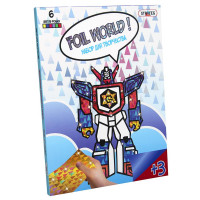 Набір для дитячої творчості Strateg "Картинка з фольги Foil World Робот" (рус) (700-6)
