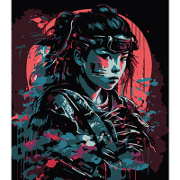 Картина за номерами Strateg Елегантність і сила на чорному фоні розміром 40х50 см (AH1124)