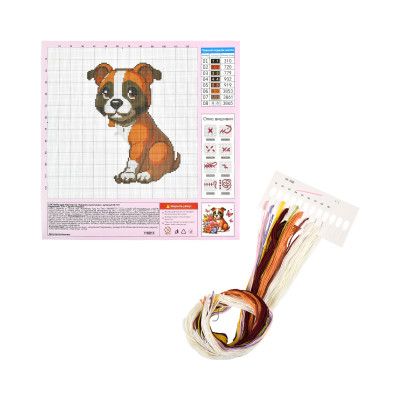Набір для творчості вишивка хрестиком Песик Strateg розміром 30х30 см (AX-301) Набір для творчості вишивка хрестиком Песик Strateg розміром 30х30 см (AX-301)