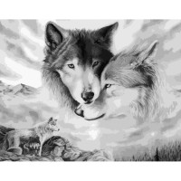 Картина по номерам Strateg ПРЕМИУМ Верная пара без подрамника размером 40х50 см (BR014)