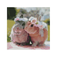 Алмазна мозаїка Зайченята 30х30 см CA-0007