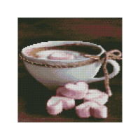 Алмазная мозаика Кофе с зефиром 30х30 см CA-0019