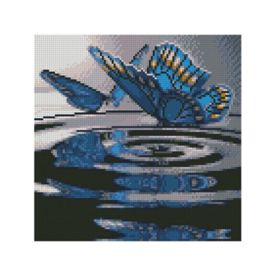 Алмазна мозаїка Метелики на воді 30х30 см CA-0026