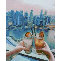 Алмазная мозаика Strateg ПРЕМИУМ Отдых на Манхэттене размером 40х50 см (D0042)