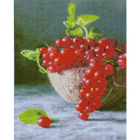 Алмазная мозаика Strateg ПРЕМИУМ Красная калина размером 40х50 см (D0059)