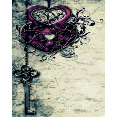Картина по номерами Strateg ПРЕМИУМ Ключ от сердца размером 40х50 см (DY055)