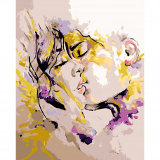 Картина за номерами Strateg ПРЕМІУМ Арт поцілунок розміром 40х50 см (DY211)