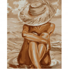 Картина за номерами Strateg ПРЕМІУМ Пляжний відпочинок розміром 40х50 см (DY372)