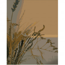 Картина за номерами Strateg ПРЕМІУМ Ранкові сухоцвіти  розміром 40х50 см (DY383)