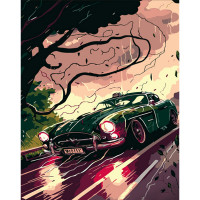 Картина за номерами Strateg ПРЕМІУМ Швидкість попри вітру з лаком розміром 40х50 см (DY392)