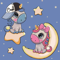 Картина за номерами Нічна прогулянка 30х30 см ES008