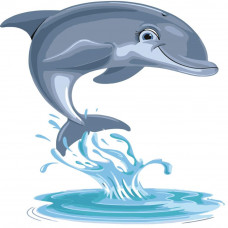 Картина за номерами "Дельфін" 30х30 см ES055