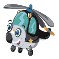 Картина за номерами "Вертоліт" 30х30 см ES097