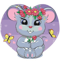 Картина за номерами " Мишеня" 30х30 см ES109