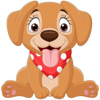 Картина за номерами Strateg ПРЕМІУМ Веселе цуценя з лаком та з рівнем розміром 30х30 см (ES202)