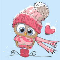 Картина за номерами Strateg ПРЕМІУМ Сова розміром 30х30 см (ES221)