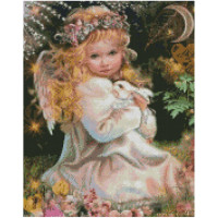 Алмазна мозаїка Дівчинка з кроликом 40х50 см FA0028