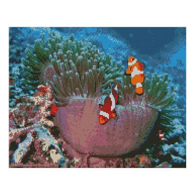 Алмазна мозаїка Океанічні рибки 40х50 см FA10543