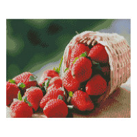 Алмазная мозаика Корзина с клубникой 40х50 см FA12070