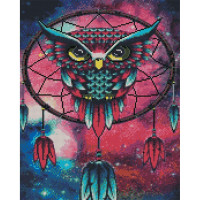 Алмазна мозаїка Сова в магічному колі 40х50 см FA20197