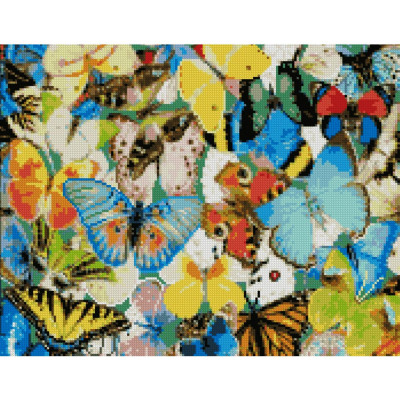 Алмазная мозаика Красочные бабочки 40х50 см FA40007