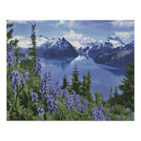 Алмазна мозаїка Альпійський гірський пейзаж 40х50 см FA40096