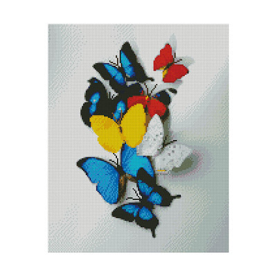 Алмазна мозаїка Яскраві метелики 40х50 см FA40639