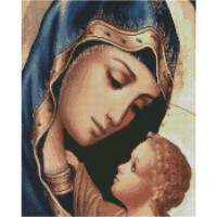Алмазна картина Strateg ПРЕМІУМ Божа матір розміром 40х50 см FA40875